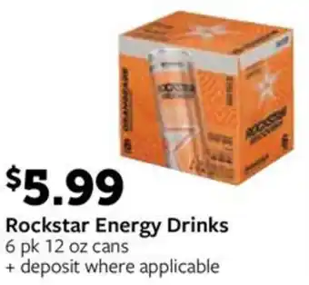 Fareway Rockstar energy drinks offer