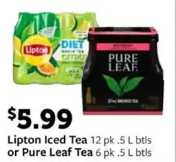 Fareway Lipton iced tea or pure leaf tea offer