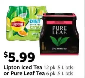 Fareway Lipton iced tea or pure leaf tea offer
