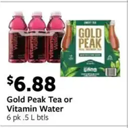 Fareway Gold peak tea or vitamin water offer