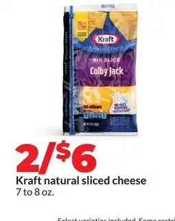 Hy-Vee Kraft natural sliced cheese offer