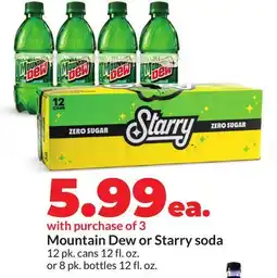 Hy-Vee Mountain Dew or Starry soda offer