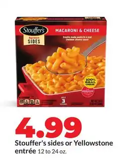 Hy-Vee Stouffer's sides or Yellowstone entrée offer