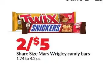 Hy-Vee Mars Wrigley candy bars offer