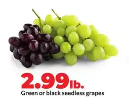 Hy-Vee Green or black seedless grapes offer