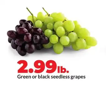 Hy-Vee Green or black seedless grapes offer