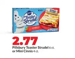 Hy-Vee Pillsbury Toaster Strudel 6 ct. or Mini Cinnis 4 ct offer