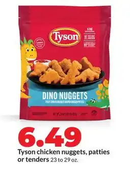 Hy-Vee Tyson chicken nuggets, patties or tenders offer