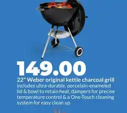 Hy-Vee 22 Weber original kettle charcoal grill offer