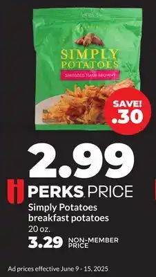 Hy-Vee Simply Potatoes breakfast potatoes offer