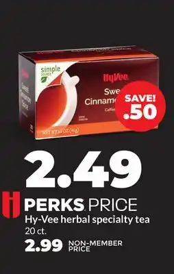 Hy-Vee Hy-Vee herbal specialty tea offer