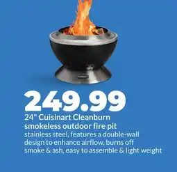 Hy-Vee 24 Cuisinart Cleanburn smokeless outdoor fire pit offer