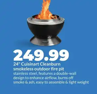 Hy-Vee 24 Cuisinart Cleanburn smokeless outdoor fire pit offer