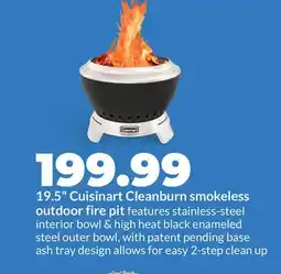 Hy-Vee 19.5 Cuisinart Cleanburn smokeless outdoor fire pit offer