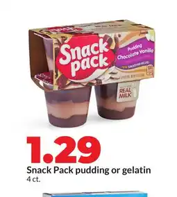 Hy-Vee Snack Pack pudding or gelatin offer