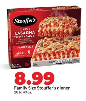 Hy-Vee Family Size Stouffer's dinner offer
