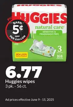 Hy-Vee Huggies wipes offer