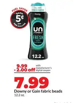 Hy-Vee Downy or Gain fabric beads offer