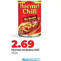 Hy-Vee Hormel no beans chili offer