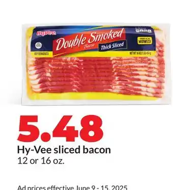 Hy-Vee Hy-Vee sliced bacon offer