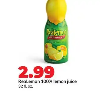 Hy-Vee ReaLemon 100% lemon juice offer