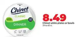 Hy-Vee Chinet white plates or bowls offer