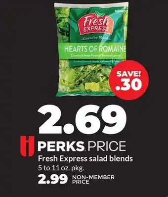 Hy-Vee Fresh Express salad blends offer