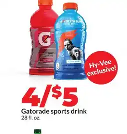 Hy-Vee Gatorade sports drink offer