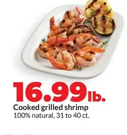 Hy-Vee Cooked grilled shrimp offer