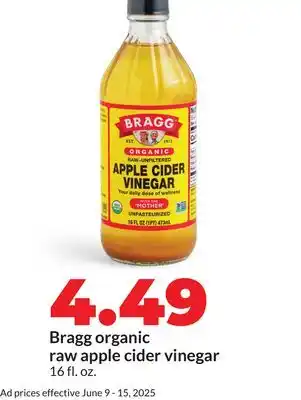Hy-Vee Bragg organic raw apple cider vinegar offer