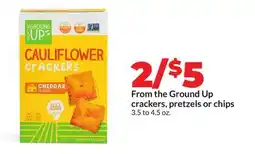Hy-Vee From the Ground Up crackers, pretzels or chips offer
