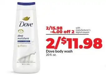 Hy-Vee Dove body wash offer