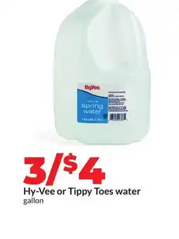 Hy-Vee Hy-Vee or Tippy Toes water offer