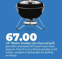 Hy-Vee 14 Weber Smokey Joe charcoal grill porcelain offer