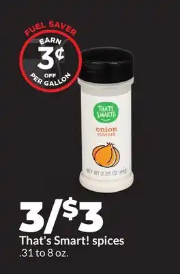 Hy-Vee That's Smart! spices offer