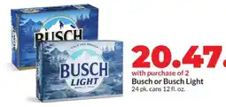Hy-Vee Busch or Busch Light offer