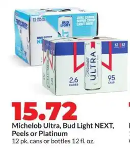 Hy-Vee Michelob Ultra, Bud Light NEXT, Peels or Platinum offer