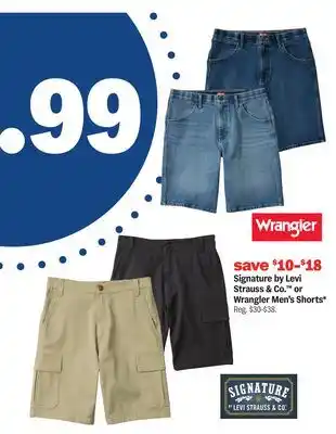 Meijer Signature by Levi Strauss & Co. or Wrangler Men's Shorts offer