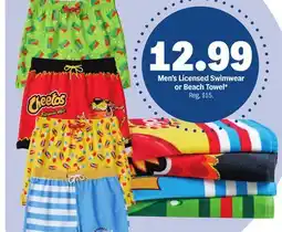 Meijer Men's Licensed Swimwear or Beach Towel offer