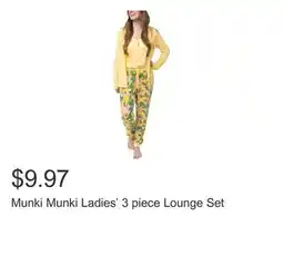 Costco Munki Munki Ladies' 3 piece Lounge Set offer