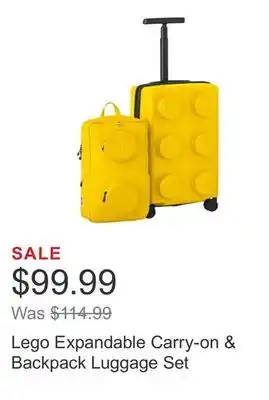 Costco Lego Expandable Carry-on & Backpack Luggage Set offer