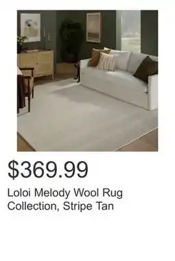 Costco Loloi Melody Wool Rug Collection, Stripe Tan offer