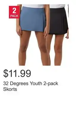 Costco 32 Degrees Youth 2-pack Skorts offer
