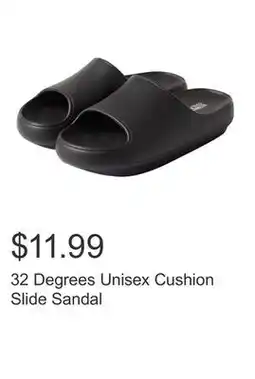 Costco 32 Degrees Unisex Cushion Slide Sandal offer