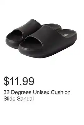 Costco 32 Degrees Unisex Cushion Slide Sandal offer