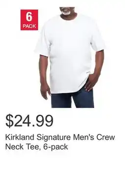 Costco Kirkland Signature Men's Crew Neck Tee, 6-pack offer