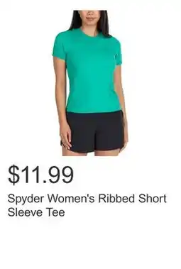 Costco Spyder Women's Ribbed Short Sleeve Tee offer
