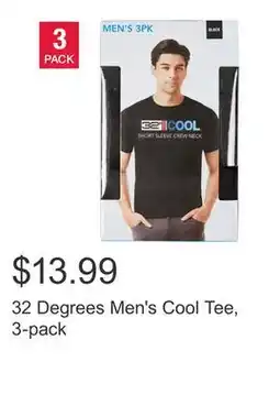 Costco 32 Degrees Men's Cool Tee, 3-pack offer
