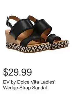 Costco DV by Dolce Vita Ladies' Wedge Strap Sandal offer