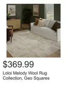 Costco Loloi Melody Wool Rug Collection, Geo Squares offer